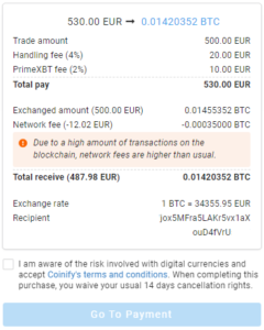 Bull Spike Trading Signalss Partners With Coinify To Make Buying Bitcoin Even Easier - Coinify 4 Transaction details 240x300